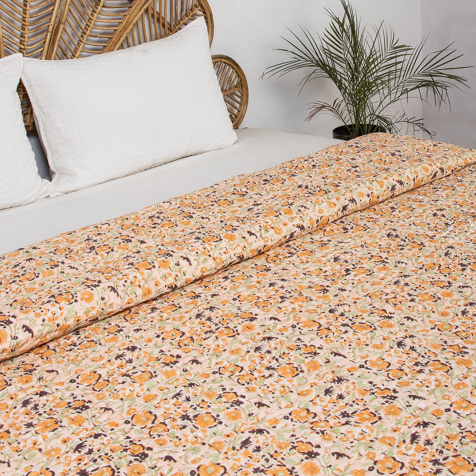 Premium Quality Cotton Floral Kantha Soft Blankets